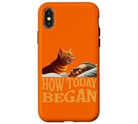 Comment a commencé Aujourd'hui Cat Woke Me Early Again Cat Alarm Meow Coque pour iPhone X/XS