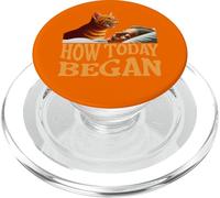 Comment a commencé Aujourd'hui Cat Woke Me Early Again Cat Alarm Meow PopSockets PopGrip pour MagSafe