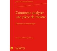 Comment analyser une pièce de théâtre José Luis Garcia Barrientos (Auteur), Christophe Herzog (Traduction), Andrea Del Lungo (Direction)