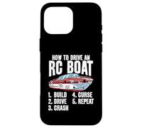 Comment conduire un bateau RC Funny RC Model Design pour RC Captain Coque pour iPhone 16 Pro Max
