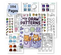 Comment dessiner facilement des motifs : guide détaillé avec les étapes à suivre pour les élèves afin de dessiner des motifs de dessins animés, livre de coloriage, notes. Violet