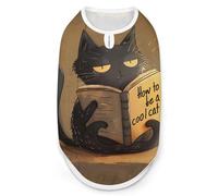Comment être Un Chat Cool Vêtements pour Chiens et Chats T-Shirt d'été Gilet Graphique Débardeur sans Manches pour Animaux de Compagnie