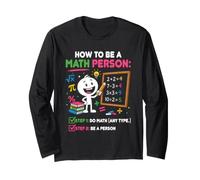 Comment être Une Personne mathématique drôle Professeur de mathématiques étudiant Manche Longue