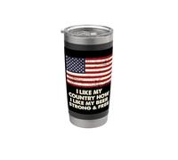 Comment j'aime ma bière forte et gratuite le 4 juillet Gobelet isotherme en acier inoxydable double paroi