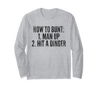 Comment Lancer, Frapper Un Doigt, drôle, Joueur de Baseball, Home Run Fun Manche Longue
