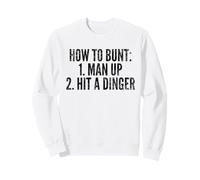 Comment Lancer, Frapper Un Doigt, drôle, Joueur de Baseball, Home Run Fun Sweatshirt