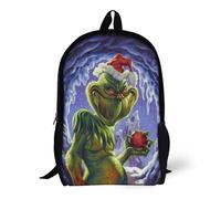 Comment le Grinch a volé les sacs à dos de Noël, sac à dos basique à bandoulière, cartable, sac à dos - XTYD1815 Noir