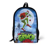 Comment le Grinch a volé les sacs à dos de Noël, sac à dos basique à bandoulière, cartable, sac à dos - XTYD1873 Noir