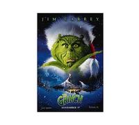 Comment le Grinch a volé Noël 2000 American Christmas Fantasy Comédie Film Cover Wall Art Deco Poste Toile Poster Décoration de chambre à coucher Paysage sportif Bureau Chambre Décor Cadeau Sans Cadre