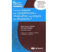 Comment Passer Des Compétences À L'évaluation Des Acquis Des Étudiants ? - Guide Méthodologique Pour Une Approche Programme Dans L'enseignement Supérieur
