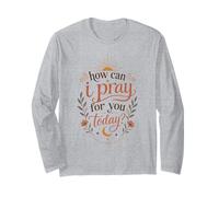 Comment Puis-Je Prier pour Vous Aujourd'hui : Boho Christian Faith Sun Manche Longue