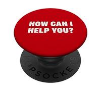 Comment Puis-Je Vous Aider avec la Police Blanche Classique PopSockets PopGrip Adhésif