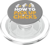 Comment ramasser Les Poussins Jeu de Mots drôle de Poulet PopSockets PopGrip pour MagSafe