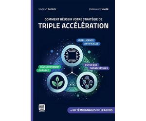 Comment réussir votre stratégie de triple accélération Intelligence artificielle, Développement durable, Futur des organisations - Vincent Ducrey - Hub Institute - broché - Guide