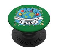 Comment Vous organisez Une fête Spatiale ? You Planet Dad Joke Funny Pun PopSockets PopGrip Adhésif