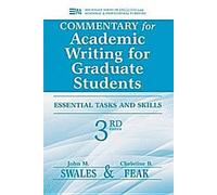 Commentaire pour Academic Writing for Graduate Students : Tâches et compétences essentielles