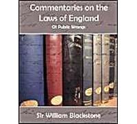 Commentaries On The Laws Of England (Of Public Wrongs)