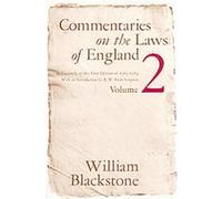 Commentaries on the Laws of England Volume 2 by William Blackstone Paperback Book William Blackstone (Auteur)