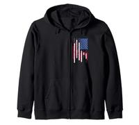 Commerçant de cryptomonnaies USA Drapeau américain Trading Patriotique Sweat à Capuche