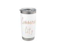 Commerce City Colorado Design vintage élégant Gobelet isotherme en acier inoxydable double paroi