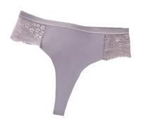 Commerce extérieur européen et américain Dentelle Slips Dames Confortable Coton Entrejambe sans Couture Glace Soie Culottes frontière Pantalon (Purple, L)