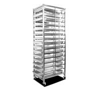 Commercial Bakery Support de poêle à pain robuste en acier inoxydable Chariot de refroidissement pour pizza et pain Étagère de séchage multifonction en métal pour boulangers