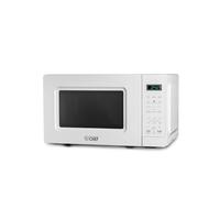 COMMERCIAL CHEF Petit micro-ondes de 0,7 m³ pour plan de travail avec affichage numérique, micro-ondes blanc avec 10 niveaux de puissance, excellent micro-ondes portable avec bouton poussoir pratique