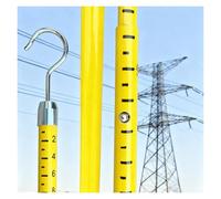 Commercial Electric Power Measurement Rod 1/2/ 3/4 Pack, Lightweight High Voltage Measuring Stick, Bridge Height Checks Pole, 10kv-220kv Voltage(Orange Yellow-1 Pack,10m(33ft))