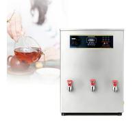 Commercial Hot Water Machine, Wall & Countertop Step Heating Water Urn, Distributeur Eau Chaude 35L 85L/H, 40-100°C Réglable, Anti-Sec, Remplissage Auto Pour Café Thé Shop(Silver,3)