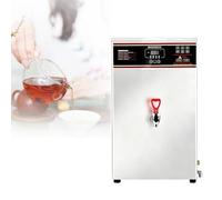Commercial Hot Water Machine, Wall & Countertop Step Heating Water Urn, Distributeur Eau Chaude 35L 85L/H, 40-100°C Réglable, Anti-Sec, Remplissage Auto Pour Café Thé Shop(Silver,1)