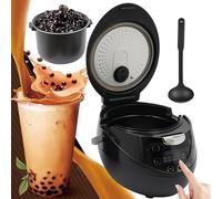 Commercial Pearls Cooker - Machine à thé à bulles automatique avec contrôle tactile intelligent, pot anti-adhésif de 900 W pour perles de tapioca, thé au lait et desserts, capacité de 6 L/8 L