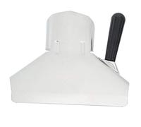 Commercial Stainless Steel Food Scoop | Large Front & Small Rear Head for Chips/Popcorn/Fries | Dishwasher Safe & Secure Grip Handle | 304 Grade Restaurant Utensil (Single Handle)