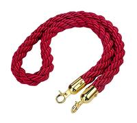Commercial VIP Queue Barrier Rope/Hanging Crowd Control Rope,Hemp Heavy-Duty Twisted Stanchion Rope, for Bank Hotel Hospital(Red,1.7m/6ft/67inch)
