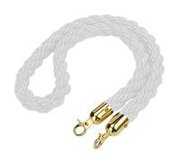 Commercial VIP Queue Barrier Rope/Hanging Crowd Control Rope,Hemp Heavy-Duty Twisted Stanchion Rope, for Bank Hotel Hospital(White,1.7m/6ft/67inch)