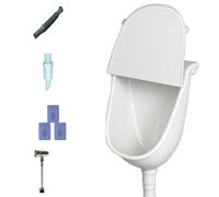 Commercial waterless urinals for men, urinals for men Wall Mounted With Cover plastic urinal portable urinal For Home, Dorm, Shed or Backyard(White)