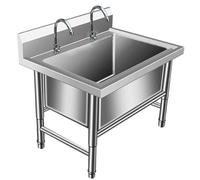 CommercialGrade Évier à franges avec grande capacité Montage au sol pour cuisine et salle à manger Évier utilitaire multifonction (100 x 60 cm)