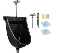 Commerciaux Urinoir Homme, Séparateur D'urine Toilette Seche Urinoir Portable avec Tuyaux et Évacuations, pour la Maison, le Dortoir, L'abri de Jardin ou le Jardin(Black)