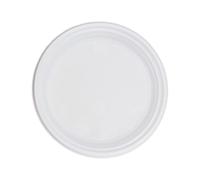 Commerline Lot de 100 Assiettes en Plastique Non Divisées Ø 22 cm| Réutilisables | Assiettes de fête Vaisselle | Passe au lave-vaisselle