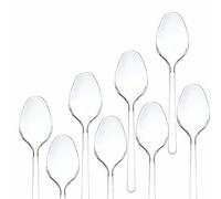 Commerline Lot de 100 Cuillères en Plastique, Vaisselle de Fête Réutilisable et Robuste, Couverts de Fête Réutilisables, Passe au Lave-vaisselle Selon (100 Cuillères)
