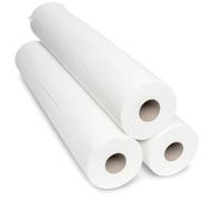 Commerline Lot de 6 rouleaux de drap d'examen jetable 2 couches 50 cm x 50 m Blanc de qualité supérieure Hygiénique Idéal pour le cabinet médical, le massage, la chaise longue cosmétique et le spa
