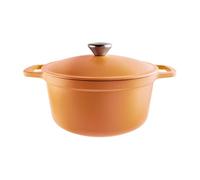Commichef Casserole Légère en Fonte 22 cm/3 L, Rouge Terracotta - Cocotte avec Couvercle pour La Cuisson, Poêle Émaillée pour Frire, Mijoter & Sauter, Marmite Tous Feux, Casserole Induction
