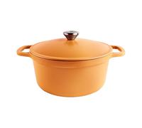 Commichef Cocotte Fonte Légère 24 cm 3,5 L Terracotta | Cocotte émaillée légère compatible induction pour frire, mijoter et saisir facilement