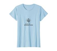 Commissaire Chef des opérations Brain Crown Leadership T-Shirt, Femme, Bleu Céleste, XS