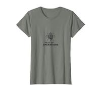 Commissaire Chef des opérations Brain Crown Leadership T-Shirt, Femme, Vert Kaki chiné, XXL