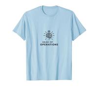 Commissaire Chef des opérations Brain Crown Leadership T-Shirt, Homme, Bleu Céleste, XXL