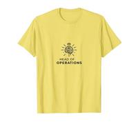Commissaire Chef des opérations Brain Crown Leadership T-Shirt, Homme, Citron, XL