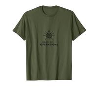 Commissaire Chef des opérations Brain Crown Leadership T-Shirt, Homme, Olive, L