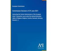 Commission Decision of 29 June 2021: instructing the Central Administrator of the European Union Transaction Log to enter the national allocation ... Czechia, Denmark, Germany, Estonia [...]