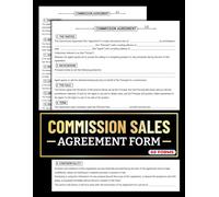 Commission Sales Agreement Form: Contractor Commission Contract Log for Principals & Sales Agents | 60 Forms, 120 Two-Sided Pages