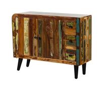 Commode 110x40 Bois de récupération laqué Multicolore Sixties #112